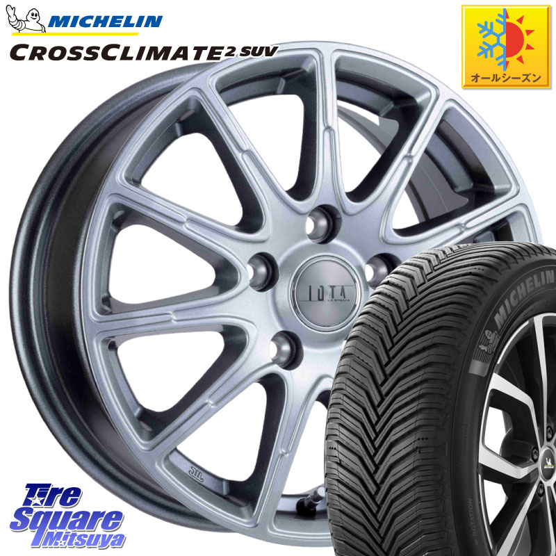 ミシュラン CROSSCLIMATE2 SUV クロスクライメイト2 SUV オールシーズンタイヤ 107V XL 正規 235/60R18 阿部商会 TIRADO IOTA イオタ M14球面座ボルト専用 ホイール 18インチ 18 X 7.0J(M14B) +40 5穴 114.3 クラウンスポーツ・エステート ハイブリッドZ