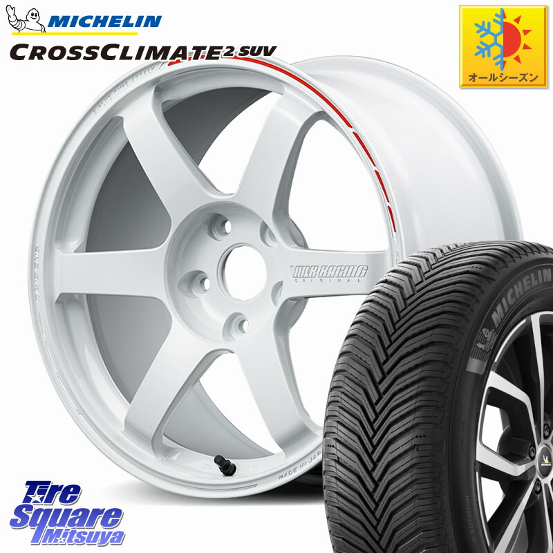 ミシュラン CROSSCLIMATE2 SUV クロスクライメイト2 SUV オールシーズンタイヤ 107V XL 正規 235/60R18 RAYS 【欠品次回10~11月】 TE37 SAGA S-plus TIME ATTACK EDITION VOLK RACING 鍛造 ホイール 18インチ 18 X 8.5J(M14B) +43 5穴 114.3 スバル ソルテラ