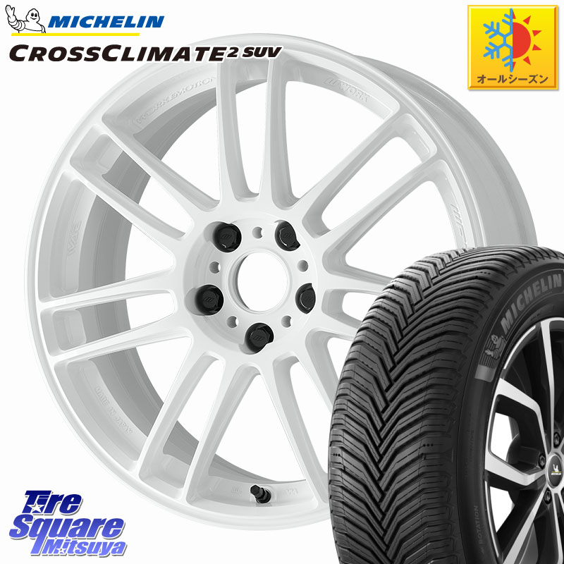 ミシュラン CROSSCLIMATE2 SUV クロスクライメイト2 SUV オールシーズンタイヤ 105W XL 正規 235/55R19 WORK EMOTION ZR7 ホイール 19インチ 19 X 8.0J(M14B) +45 5穴 114.3 クラウンスポーツ・エステート ハイブリッドZ スバル ソルテラ