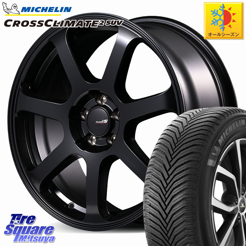 ミシュラン CROSSCLIMATE2 SUV クロスクライメイト2 SUV オールシーズンタイヤ 111H XL 正規 245/65R17MANARAY MID Racing R07 TypeS ホイール 17インチ レーシング 17X7.0J 48 5穴 114.3 CX-5 CX5 MAZDA|タイヤスクエアミツヤ