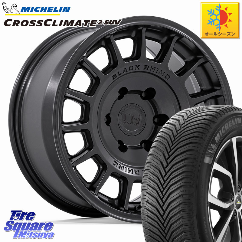 ミシュラン CROSSCLIMATE2 SUV クロスクライメイト2 SUV オールシーズンタイヤ 112H 正規 265/65R17BLACK RHINO VOLL ボル ブラック ホイール 17インチ ブラックライノ 17X8.5J 25 6穴 139.7 GUN226ハイラックス 150系プラド トライトンGSR ハイラックス HILUX|タイヤスクエアミツヤ