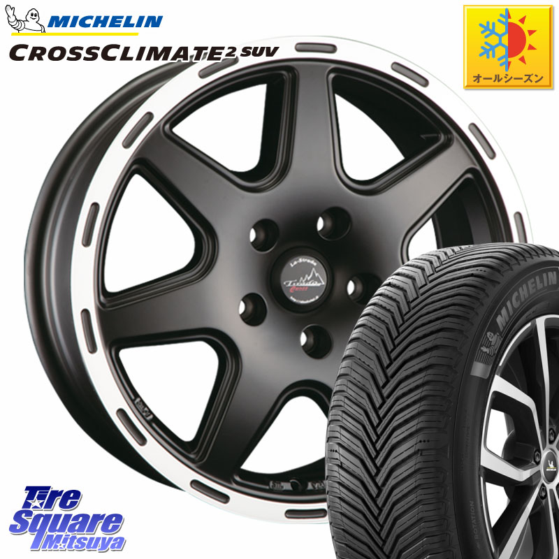 ミシュラン CROSSCLIMATE2 SUV クロスクライメイト2 SUV オールシーズンタイヤ 111H XL 正規 245/65R17 阿部商会 TIRADO CROSS ホイール 17インチ 17 X 7.5J(US) +44 5穴 110 クライスラー Jeep Cherokee チェロキー KL系