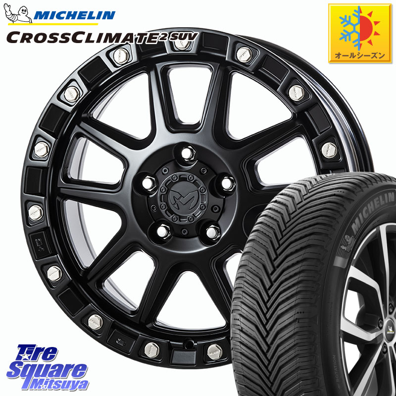 ミシュラン CROSSCLIMATE2 SUV クロスクライメイト2 SUV オールシーズンタイヤ 110V XL 正規 235/65R18 MKW M205 ブラックキャット ホイール 18インチ 18 X 8.0J +40 5穴 114.3