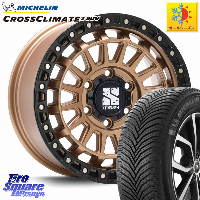 ミシュラン CROSSCLIMATE2 SUV クロスクライメイト2 SUV オールシーズンタイヤ 112H 正規 265/65R17 MLJ XJ08 XTREME-J ホイール 17インチ 17 X 8.0J +50 6穴 139.7 トライトンGLS(ナローボディ)