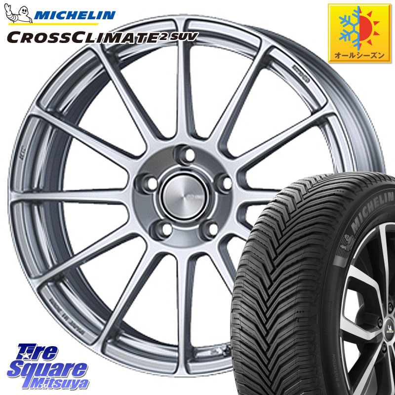 ミシュラン CROSSCLIMATE2 SUV クロスクライメイト2 SUV オールシーズンタイヤ 107V XL 正規 235/60R18 ENKEI エンケイ PerformanceLine PF03 ホイール 18 X 7.5J +38 5穴 114.3 50系RAV4 FE0系アリアARIYA T33エクストレイル CX-60 CX-80 アウトランダーPHEV