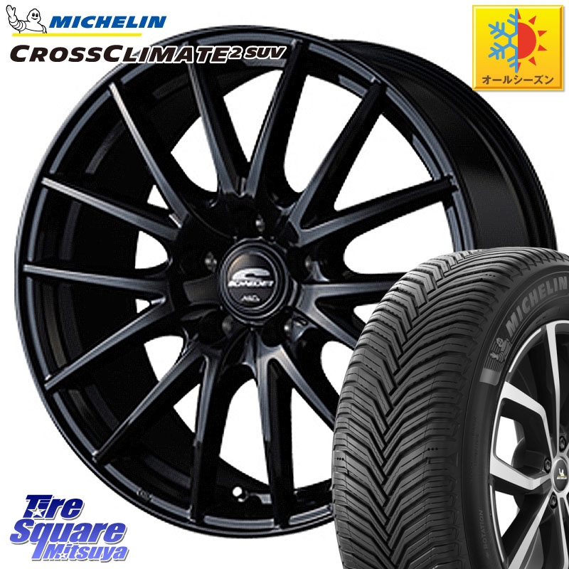 ミシュラン CROSSCLIMATE2 SUV クロスクライメイト2 SUV オールシーズンタイヤ 111H XL 正規 245/65R17 MANARAY MID SCHNEIDER SQ27 ブラック ホイール 17インチ 17 X 7.0J +38 5穴 114.3