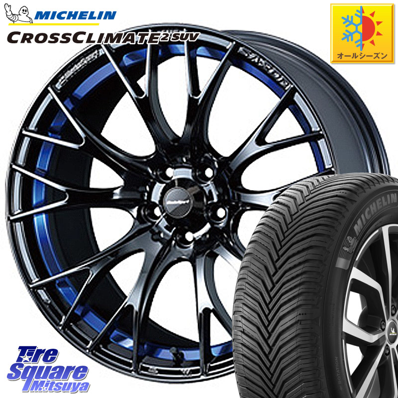 ミシュラン CROSSCLIMATE2 SUV クロスクライメイト2 SUV オールシーズンタイヤ 107V XL 正規 235/60R18 WEDS 72742 SA-20R SA20R ウェッズ スポーツ ホイール 18インチ 18 X 8.5J +35 5穴 114.3 アウトランダーPHEV
