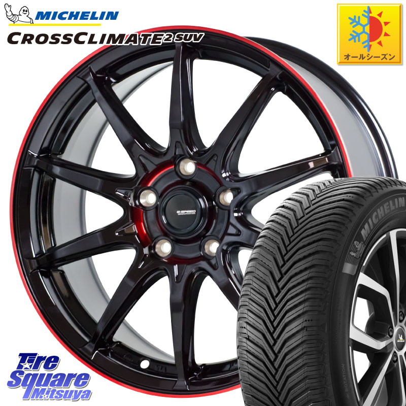 ミシュラン CROSSCLIMATE2 SUV クロスクライメイト2 SUV オールシーズンタイヤ 111H XL 正規 245/65R17HotStuff 軽量設計 G.SPEED P-05R P05R RED ホイール 17インチ 17X7.0J 48 5穴 114.3 CX-5 CX5 MAZDA|タイヤスクエアミツヤ