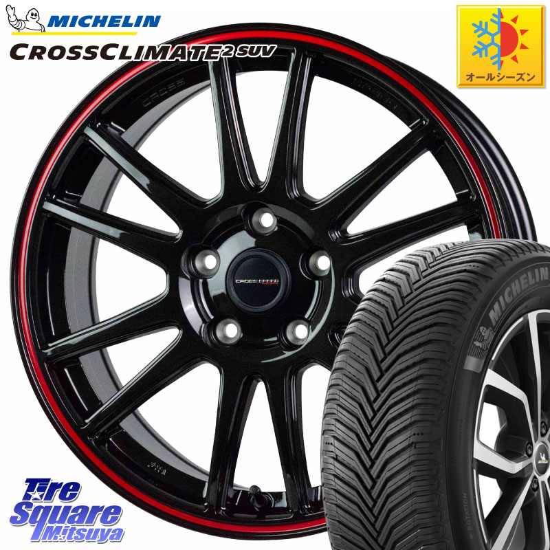 ミシュラン CROSSCLIMATE2 SUV クロスクライメイト2 SUV オールシーズンタイヤ 107V XL 正規 235/60R18HotStuff クロススピード CR6 CR-6 軽量ホイール 18インチ 18X8.0J 45 5穴 114.3 50系RAV4 60系RAV4 CX-60 CX-80 トレイルシーカー RAV4 50系 ソルテラ RAV4 60系 b|タイヤスクエアミツヤ