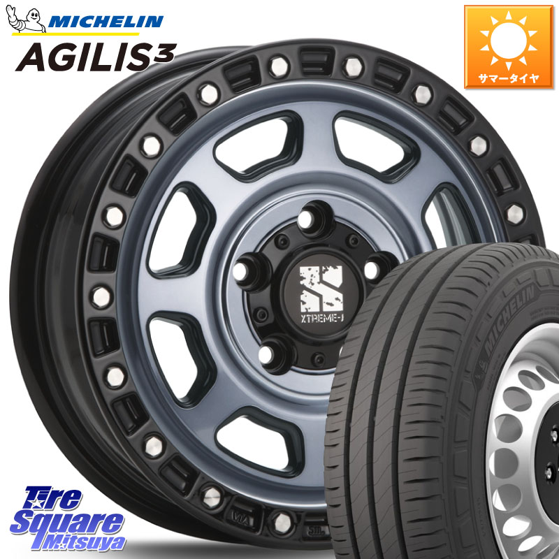 ミシュラン アジリス3 AGILIS3 正規品 サマータイヤ 165/80R14 97*95MLJ XJ07 XTREME-J 5H IND エクストリームJ 14インチ 14X5.0J 48 5穴 114.3 S403Mタウンエースバン｜タイヤスクエアミツヤ