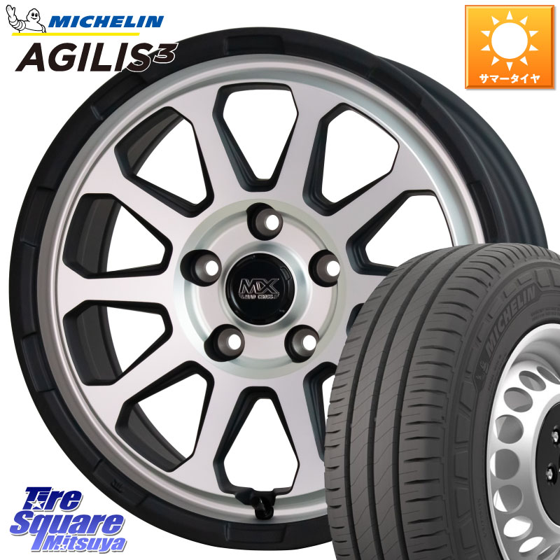 HotStuff マッドクロス レンジャー シルバー ホイール 16インチ 16 X 7.0J +38 5穴 114.3 ミシュラン アジリス3 AGILIS3 正規品 サマータイヤ 109/107 215/65R16 109*107