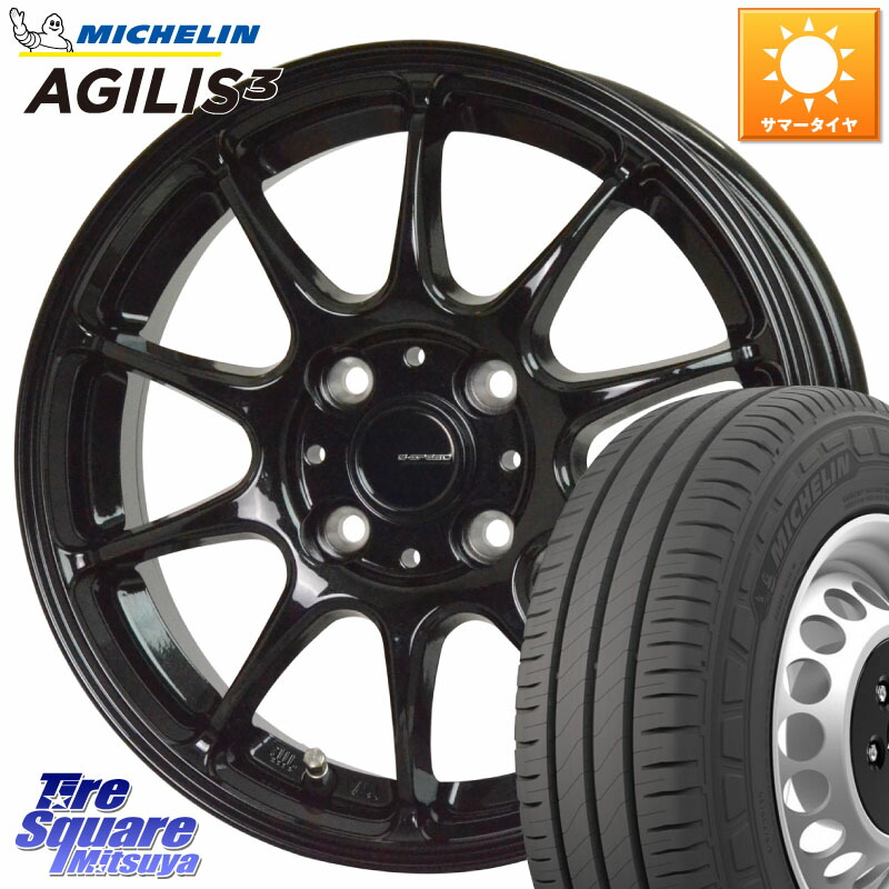 HotStuff G.SPEED G-07 ホイール 14インチ ジースピード 14 X 4.5J +45 4穴 100 ミシュラン アジリス3 AGILIS3 正規品 サマータイヤ 165/80R14 97*95 ハイゼット アゲトラCustom車用※軽自動車専用ホイール※