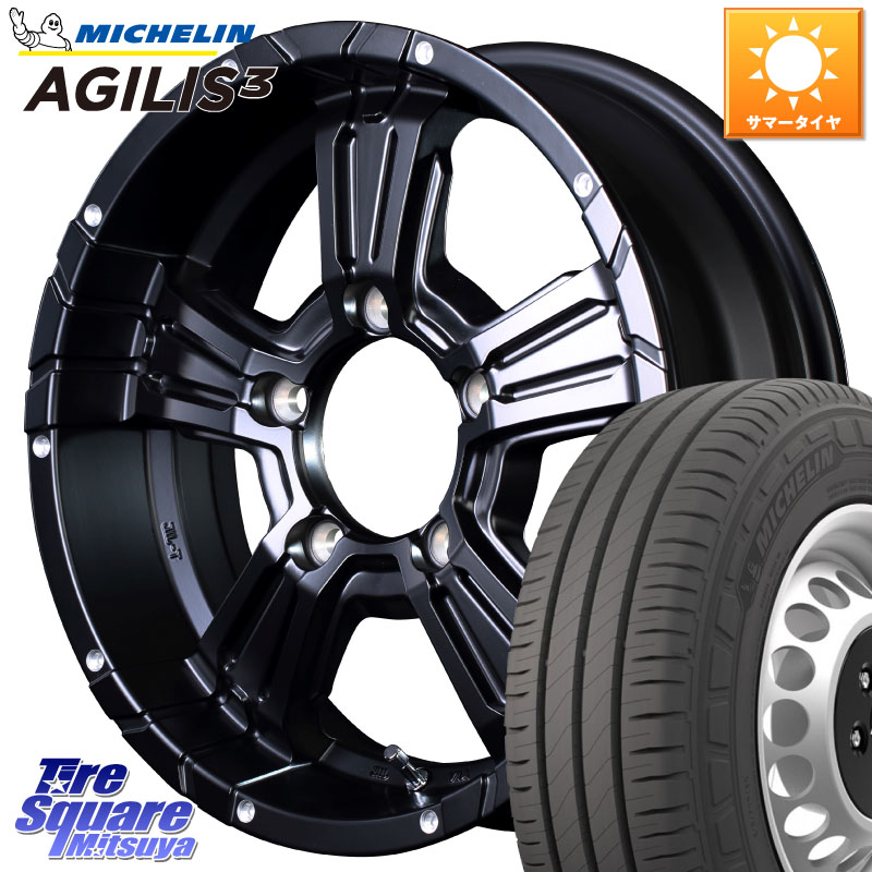 MANARAY MID ナイトロパワー CROSS CLAW ※インセット-5 ホイール 16インチ 16 X 6.0J +0 5穴 139.7 ミシュラン アジリス3 AGILIS3 正規品 サマータイヤ 109/107 215/65R16 109*107 ジムニー専用(要オーバーフェンダー等) ジムニ－シエラ・ノマド(カスタム)