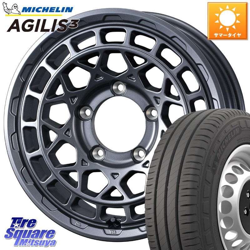 WEDS MUDVANCE X TYPE M ※インセット-5 ホイール 16インチ マッドヴァンス 16 X 6.0J +0 5穴 139.7 ミシュラン アジリス3 AGILIS3 正規品 サマータイヤ 109/107 215/65R16 109*107 ジムニー専用(要オーバーフェンダー等) ジムニ－シエラ・ノマド(カスタム)