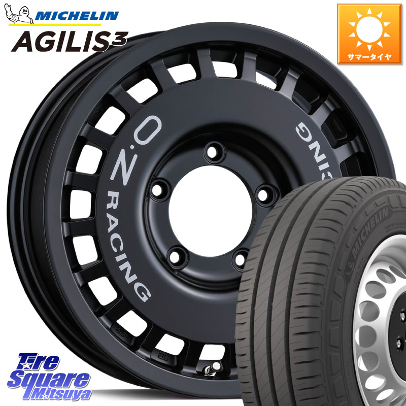 OZ Rally Racing 4x4 ラリーレーシング ジムニーシエラ用 ※インセット-5 ホイール 16インチ 16 X 6.0J +0 5穴 139.7 ミシュラン アジリス3 AGILIS3 正規品 サマータイヤ 109/107 215/65R16 109*107 ジムニー専用(要オーバーフェンダー等) ジムニ－シエラ・ノマド(カス