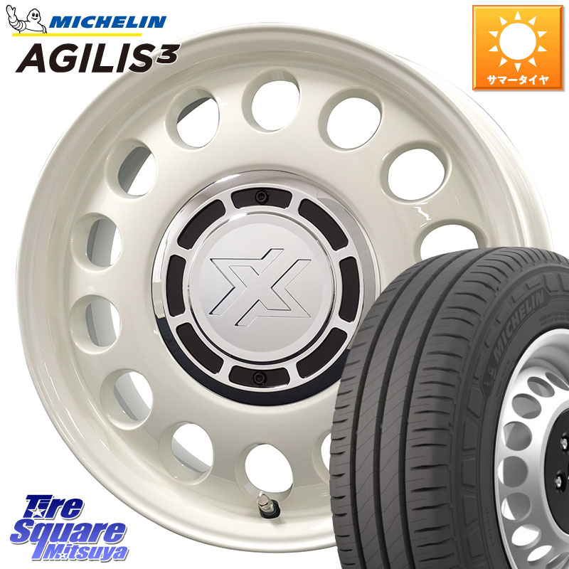 コスミック クロスブラッド STEELE ホイール 14インチ 14 X 5.0J(JWL-T) +43 4穴 114.3 ミシュラン アジリス3 AGILIS3 正規品 サマータイヤ 165/80R14 97*95 NV200バネット・デリカD:3