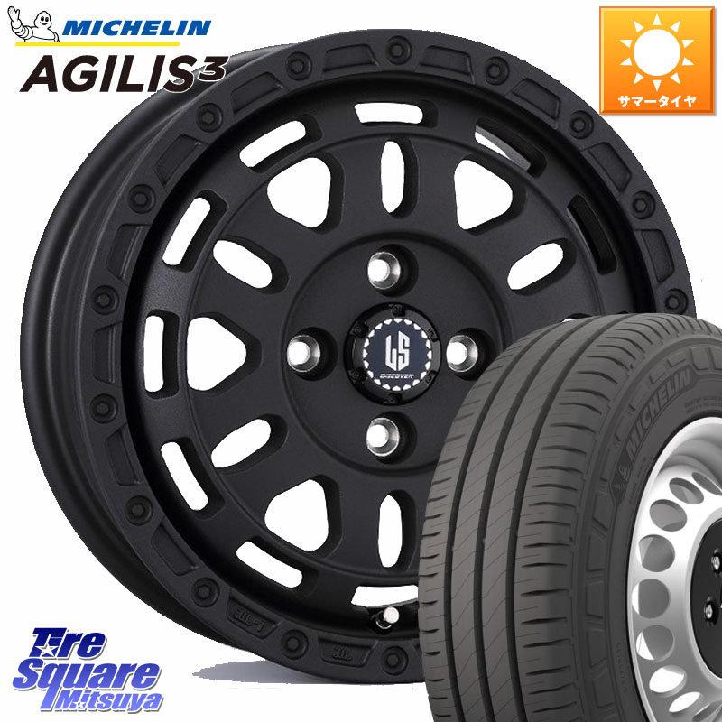 阿部商会 LA STRADA DISCOVER ホイール 14インチ 14 X 4.5J +45 4穴 100 ミシュラン アジリス3 AGILIS3 正規品 サマータイヤ 165/80R14 97*95 ハイゼット アゲトラCustom車用※軽自動車専用ホイール※