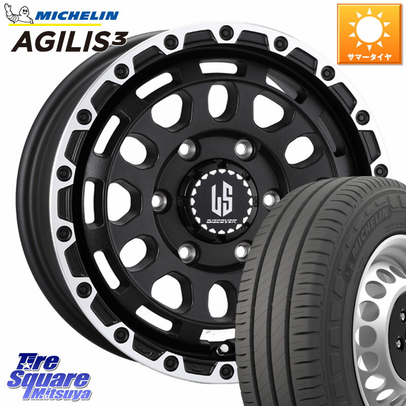 阿部商会 LA STRADA DISCOVER ホイール 15インチ 15 X 6.0J +33 6穴 139.7 ミシュラン アジリス3 AGILIS3 正規品 サマータイヤ 215/70R15 109*107 200系ハイエース 87,720円