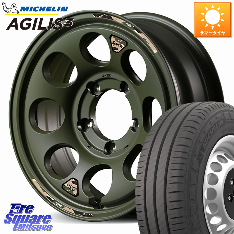 MANARAY MID x DOD ウシャリン ホイール 16インチ 16 X 5.5J +20 5穴 139.7 ミシュラン アジリス3 AGILIS3 正規品 サマータイヤ 109/107 215/65R16 109*107 ジムニー専用(要オーバーフェンダー等)