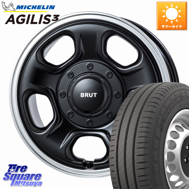 BRUT ブルート BR-33 BR33 ホイール 16インチ 16 X 6.5J +30 5穴 114.3 ミシュラン アジリス3 AGILIS3 正規品 サマータイヤ 109/107 215/65R16 109*107