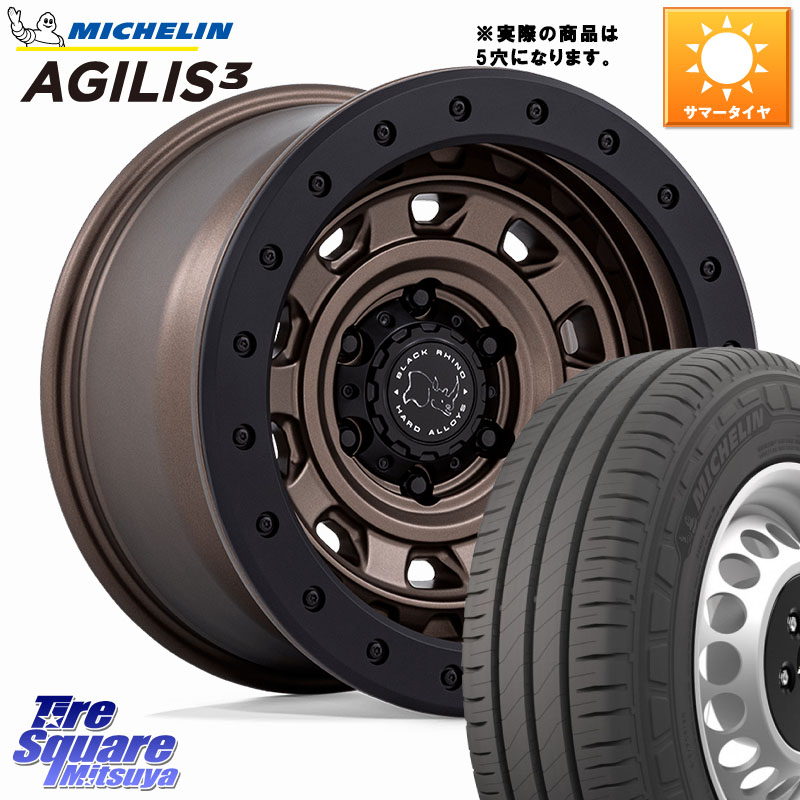 BLACK RHINO XPLORER BR023 ブロンズ ※インセット-13 ホイール 16インチ ブラックライノ◇参考画像 16 X 5.5J +0 5穴 139.7 ミシュラン アジリス3 AGILIS3 正規品 サマータイヤ 109/107 215/65R16 109*107 ジムニー専用(要オーバーフェンダー等)