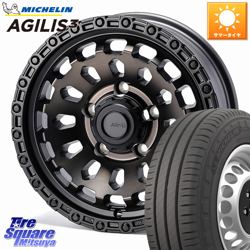 4X4エンジニアリング Air/G VULCAN GHOST ホイール 16インチ 16 X 6.0J +0 5穴 139.7 ミシュラン アジリス3 AGILIS3 正規品 サマータイヤ 109/107 215/65R16 109*107 ジムニー専用(要オーバーフェンダー等) ジムニ－シエラ・ノマド(カスタム)