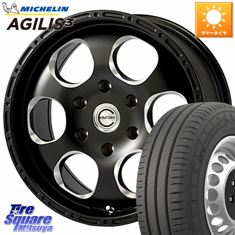 MEIWA Blood Stock One Piece ホイール 16インチ 16 X 7.0J(HIACE) +35 6穴 139.7 ミシュラン アジリス3 AGILIS3 正規品 サマータイヤ 109/107 215/65R16 109*107