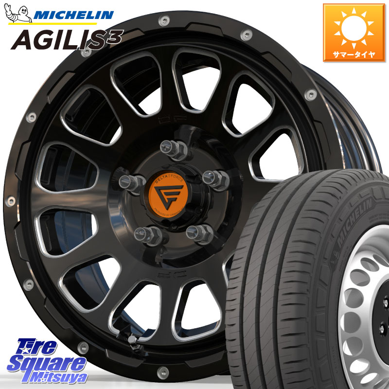 DELTA FORCE デルタフォース オーバル 16インチ 16 X 7.0J +35 5穴 114.3 ミシュラン アジリス3 AGILIS3 正規品 サマータイヤ 109/107 215/65R16 109*107 136,500円
