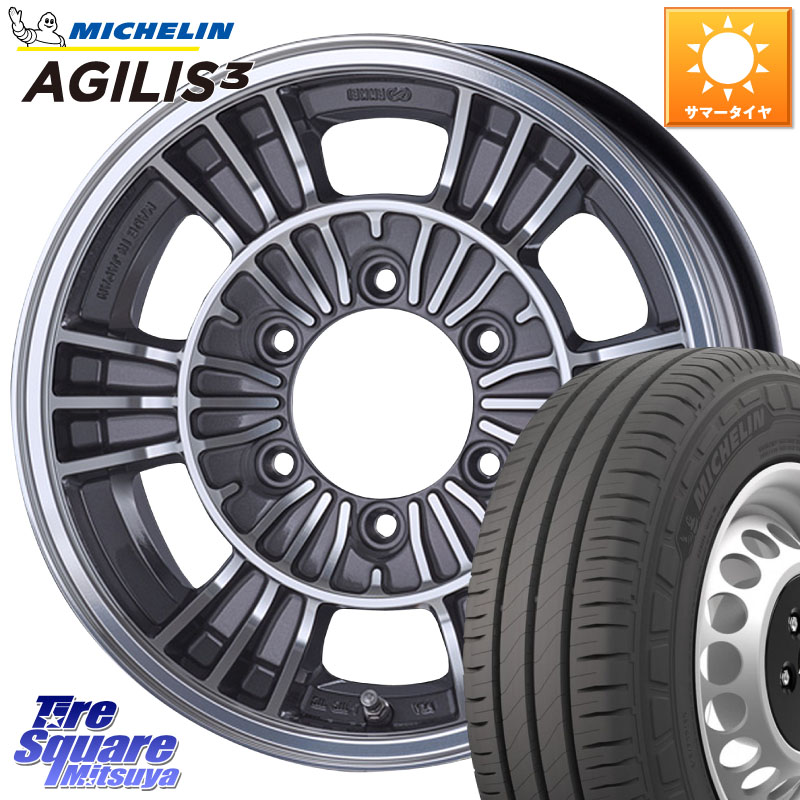 ENKEI エンケイ ALLROAD RACING ホイール4本 15インチ 15 X 6.0J +32 6穴 139.7 ミシュラン アジリス3 AGILIS3 正規品 サマータイヤ 195/80R15 107*105 200系ハイエース