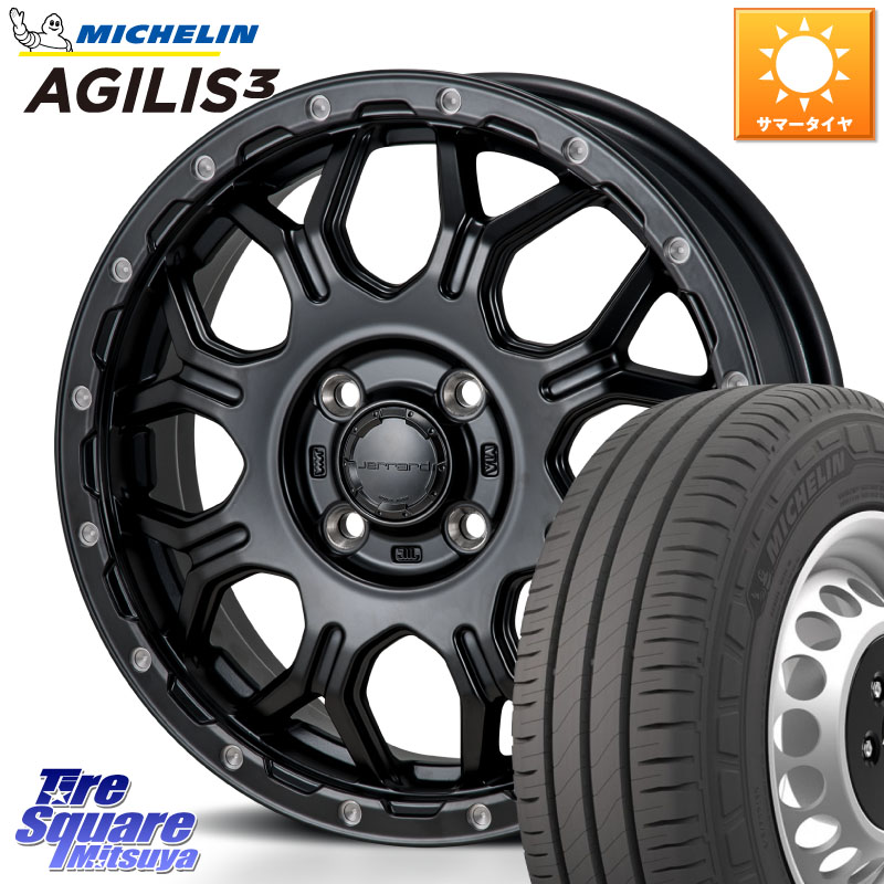 MONZA HI-BLOCK JERRARD ホイール 4本 14インチ 14 X 4.5J +45 4穴 100 ミシュラン アジリス3 AGILIS3 正規品 サマータイヤ 165/80R14 97*95 ハイゼット アゲトラCustom車用※軽自動車専用ホイール※