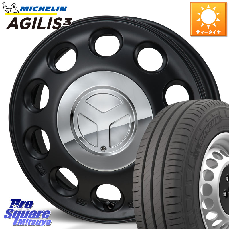 ミシュラン アジリス3 AGILIS3 正規品 サマータイヤ 165/80R14 97*95MONZA PIEDINO ピエディーノ 14インチ 14X4.5J 45 4穴 100 ハイゼットアゲトラCustom車用※軽自動車専用ホイール※｜タイヤスクエアミツヤ
