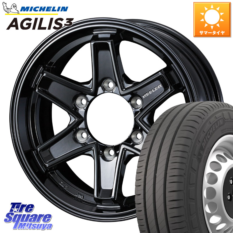 WEDS KEELER TACTICS ブラック ホイール 4本 15インチ キーラー タクティクス 15 X 6.0J +33 6穴 139.7 ミシュラン アジリス3 AGILIS3 正規品 サマータイヤ 195/80R15 107*105 200系ハイエース 75,983円