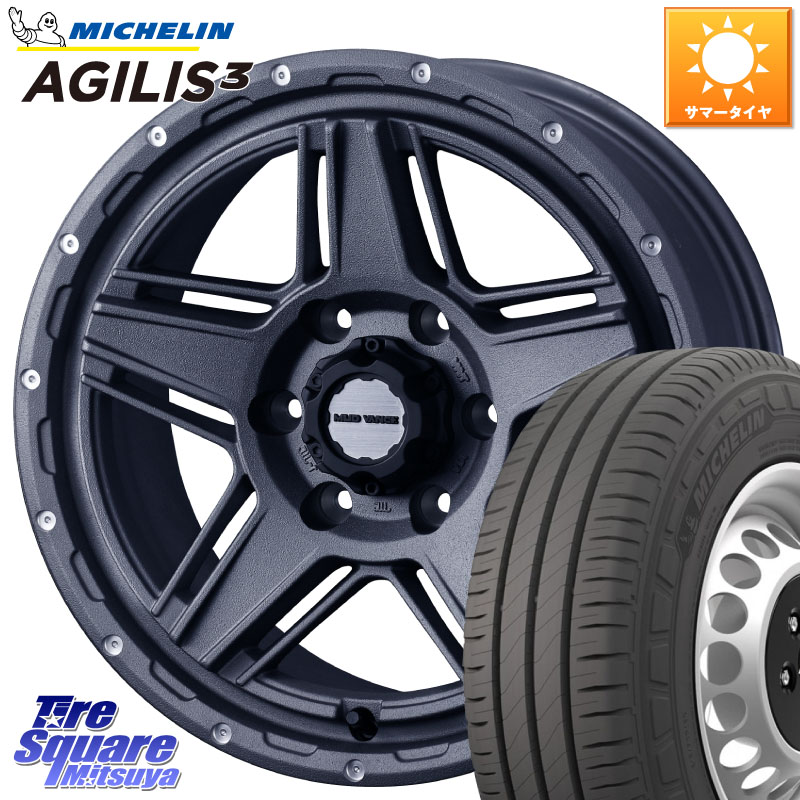 WEDS 40543 マッドヴァンス MUD VANCE 07 15インチ 15 X 6.0J +33 6穴 139.7 ミシュラン アジリス3 AGILIS3 正規品 サマータイヤ 215/70R15 109*107 200系ハイエース