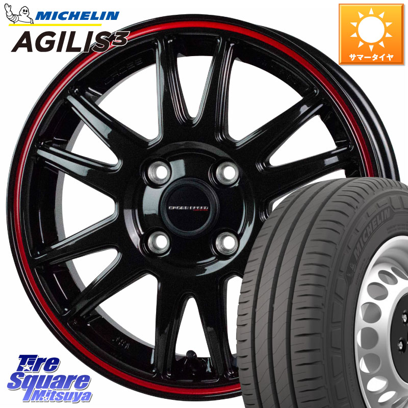 ミシュラン アジリス3 AGILIS3 正規品 サマータイヤ 165/80R14 97*95HotStuff クロススピード CR6 CR-6 軽量ホイール 14インチ 14X4.5J 45 4穴 100 ハイゼットアゲトラCustom車用※軽自動車専用ホイール※|タイヤスクエアミツヤ