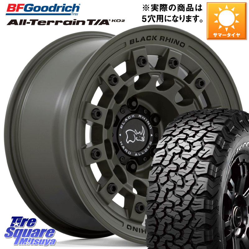 BLACK RHINO FUJI フジ ホイール 17インチ ブラックライノ 17 X 8.0J +30 5穴 114.3 BF Goodrich オールテレーン TA KO2 T/A グッドリッチ ホワイトレター 245/65R17