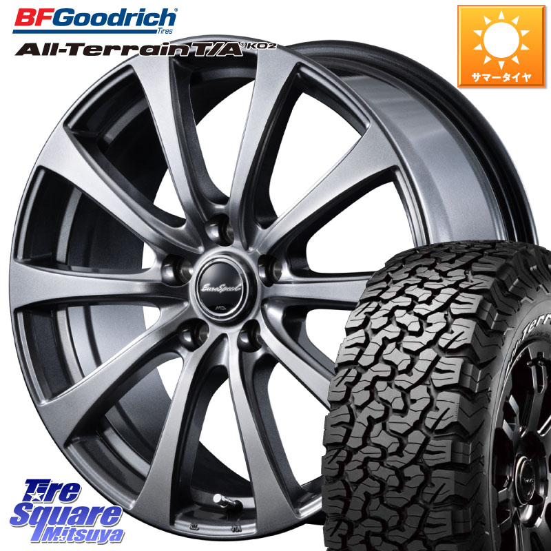 BF Goodrich オールテレーン TA KO2 T/A グッドリッチ ホワイトレター 225/70R17MANARAY MID EuroSpeed G10 在庫● ホイール 17インチ 17X7.0J 38 5穴 114.3 デリカD:5 D5 カスタムサイズ|タイヤスクエアミツヤ