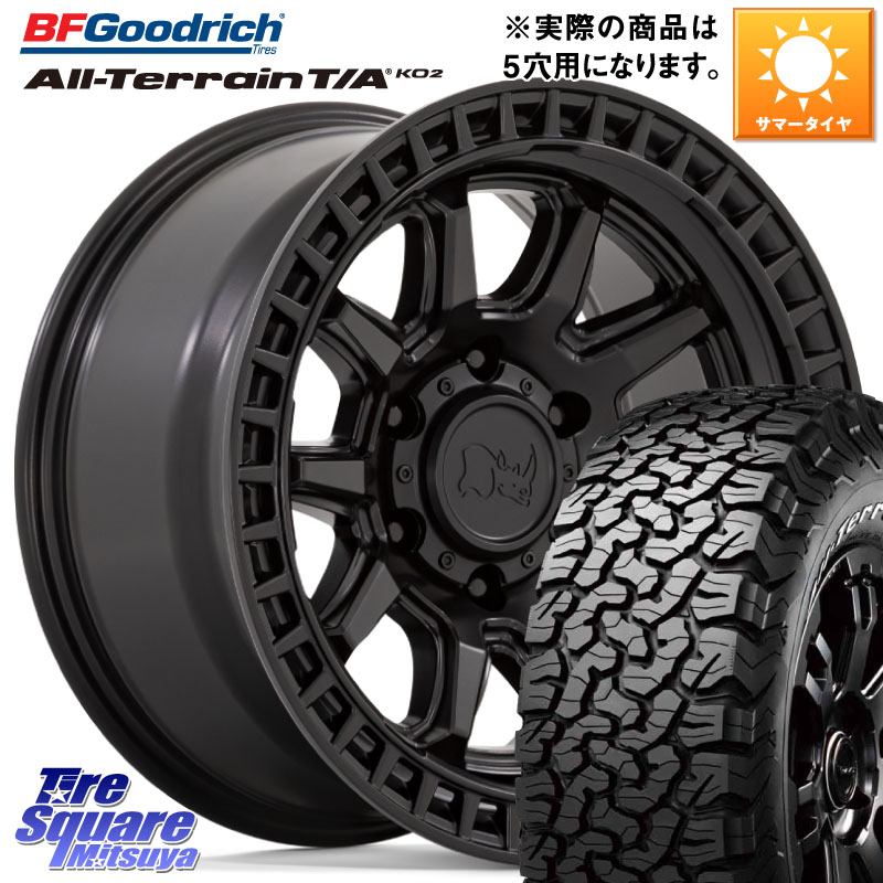 BLACK RHINO CALICO カリコ ホイール 17インチ ブラックライノ 17 X 8.5J +34 5穴 114.3 BF Goodrich オールテレーン TA KO2 T/A グッドリッチ ホワイトレター 245/65R17