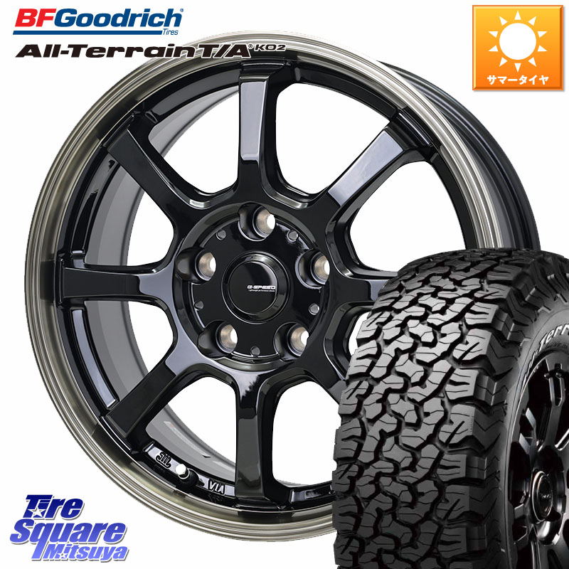 HotStuff G-SPEED P-08 ホイール 17インチ ジースピード 17 X 7.0J +38 5穴 114.3 BF Goodrich オールテレーン TA KO2 T/A グッドリッチ ホワイトレター 225/70R17