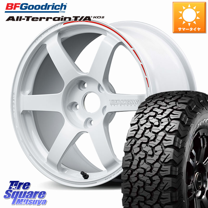 RAYS 【欠品次回10~11月】 TE37 SAGA S-plus TIME ATTACK EDITION VOLK RACING 鍛造 ホイール 17インチ 17 X 8.0J +39 5穴 114.3 BF Goodrich オールテレーン TA KO2 T/A グッドリッチ ホワイトレター 245/65R17