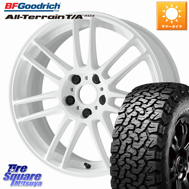 WORK EMOTION ZR7 ホイール 17インチ 17 X 7.0J +38 5穴 114.3 BF Goodrich オールテレーン TA KO2 T/A グッドリッチ ホワイトレター 245/65R17