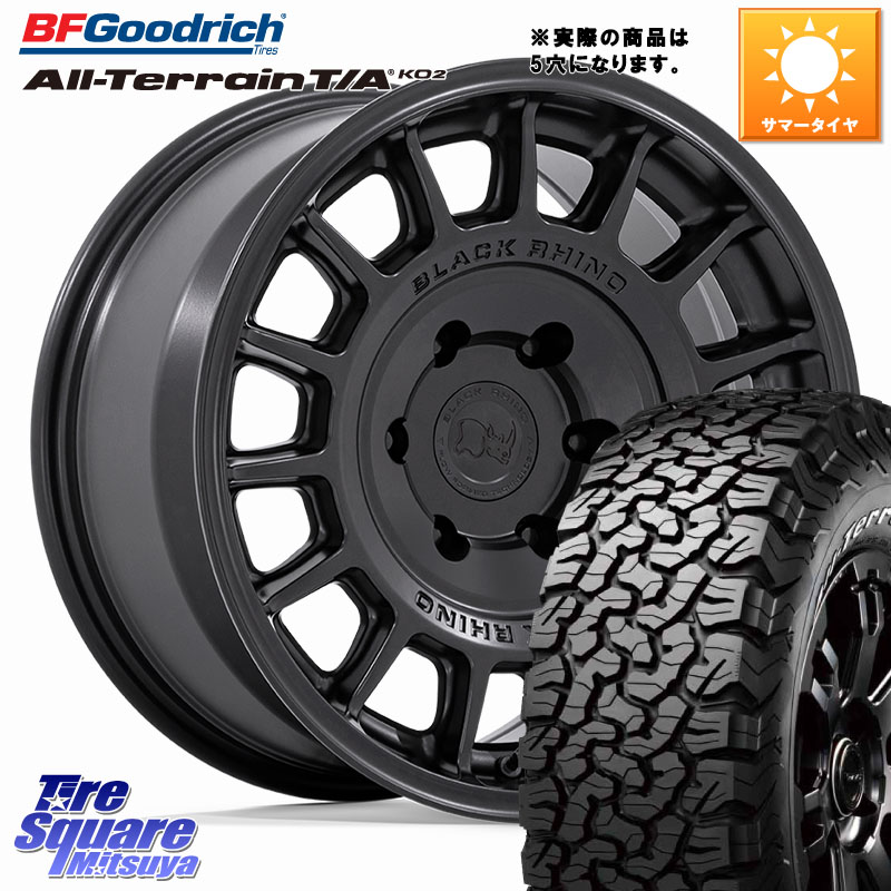 BLACK RHINO VOLL ボル ブラック ホイール 17インチ ブラックライノ 17 X 8.0J +38 5穴 114.3 BF Goodrich オールテレーン TA KO2 T/A グッドリッチ ホワイトレター 245/65R17