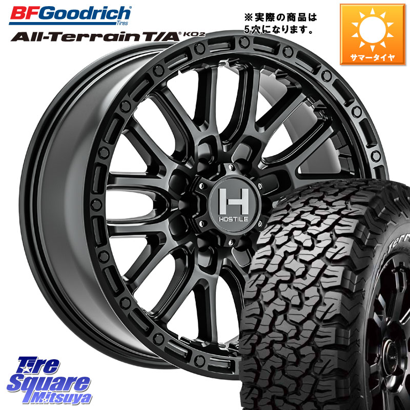 HOSTILE H135 RIDGE CREST JP SPEC ホイール 17インチ◇参考画像 17 X 8.0J +38 5穴 114.3 BF Goodrich オールテレーン TA KO2 T/A グッドリッチ ホワイトレター 245/65R17