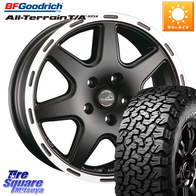 阿部商会 TIRADO CROSS ホイール 17インチ 17 X 7.0J(US) +35 5穴 110 BF Goodrich オールテレーン TA KO2 T/A グッドリッチ ホワイトレター 245/65R17 クライスラー Jeep Cherokee チェロキー KL系