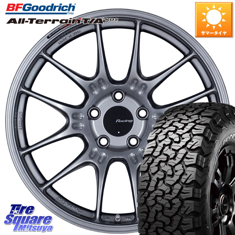 ENKEI エンケイ RACING GTC02 シルバー ホイール 17インチ 17 X 8.0J +40 5穴 114.3 BF Goodrich オールテレーン TA KO2 T/A グッドリッチ ホワイトレター 245/65R17