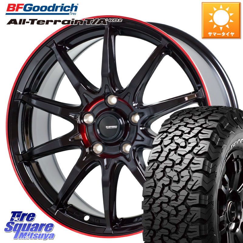 BF Goodrich オールテレーン TA KO2 T/A グッドリッチ ホワイトレター 225/70R17HotStuff 軽量設計 G.SPEED P-05R P05R RED ホイール 17インチ 17X7.0J 38 5穴 114.3 デリカD:5 D5 カスタムサイズ|タイヤスクエアミツヤ