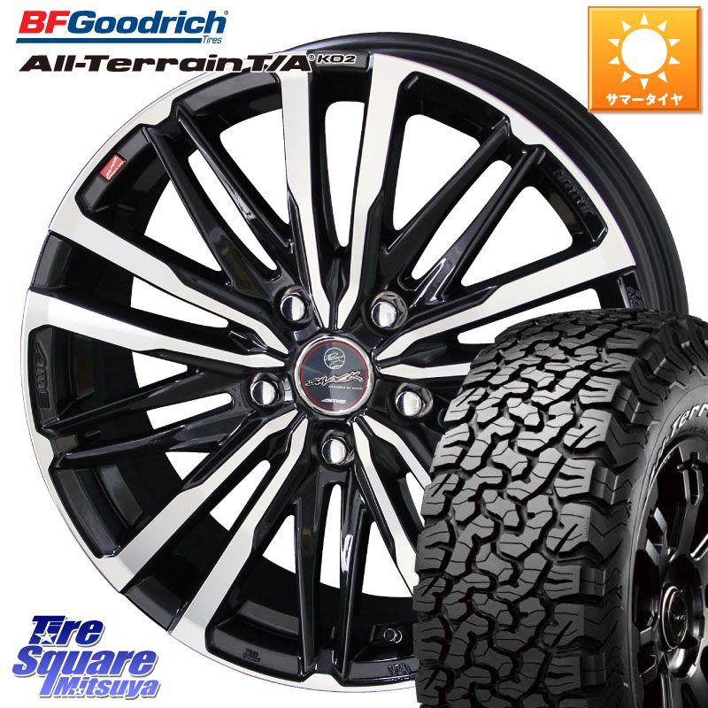 BF Goodrich オールテレーン TA KO2 T/A グッドリッチ ホワイトレター 225/70R17KYOHO SMACK CREST スマック クレスト ホイール 17インチ 17X7.0J 38 5穴 114.3 デリカD:5 D5 カスタムサイズ｜タイヤスクエアミツヤ