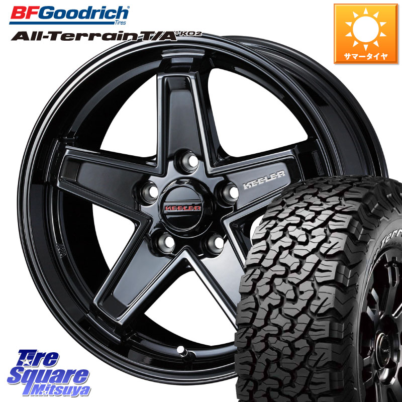 WEDS KEELER TACTICS ブラック ホイール 4本 17インチ キーラー タクティクス 17 X 7.0J +38 5穴 114.3 BF Goodrich オールテレーン TA KO2 T/A グッドリッチ ホワイトレター 225/70R17 122,380円