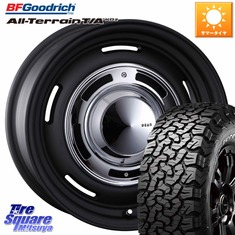 CRIMSON ディーン クロスカントリー ブラック 17インチ 17 X 7.0J +38 5穴 114.3 BF Goodrich オールテレーン TA KO2 T/A グッドリッチ ホワイトレター 225/70R17