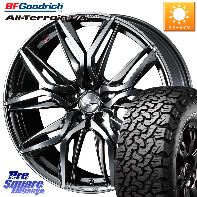 WEDS 40809 レオニス LEONIS LM BMCMC 17インチ 17 X 7.0J +42 5穴 114.3 BF Goodrich オールテレーン TA KO2 T/A グッドリッチ ホワイトレター 225/70R17