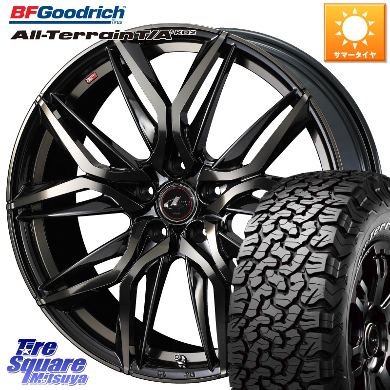 WEDS 40808 レオニス LEONIS LM PBMCTI 17インチ 17 X 7.0J +42 5穴 114.3 BF Goodrich オールテレーン TA KO2 T/A グッドリッチ ホワイトレター 245/65R17